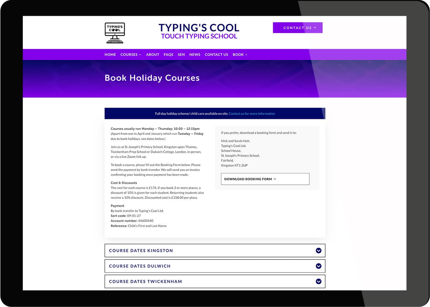 Typings Cool Holiday School